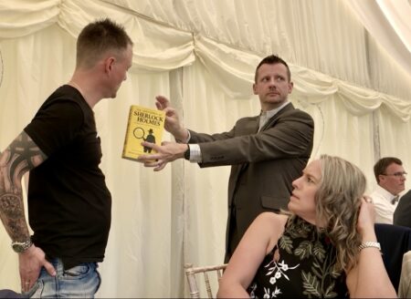 Guessing the word he selects from any page he chooses. Great wedding entertainment | Beyond Mediumship